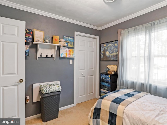 15606 Winslow St SW, Cresaptown, MD 21502 - carpeted bedroom featuring a closet and crown molding