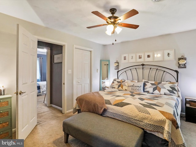 15606 Winslow St SW, Cresaptown, MD 21502 - bedroom featuring light carpet and ceiling fan