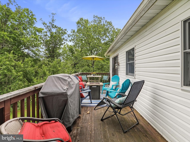 15606 Winslow St SW, Cresaptown, MD 21502 - wooden terrace featuring a grill