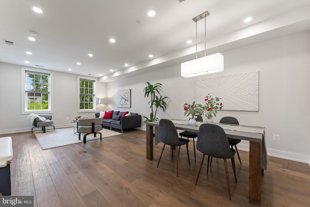 417 4th St SE Unit 2, Washington, DC 20003 - dining space with wood finished floors and recessed lighting