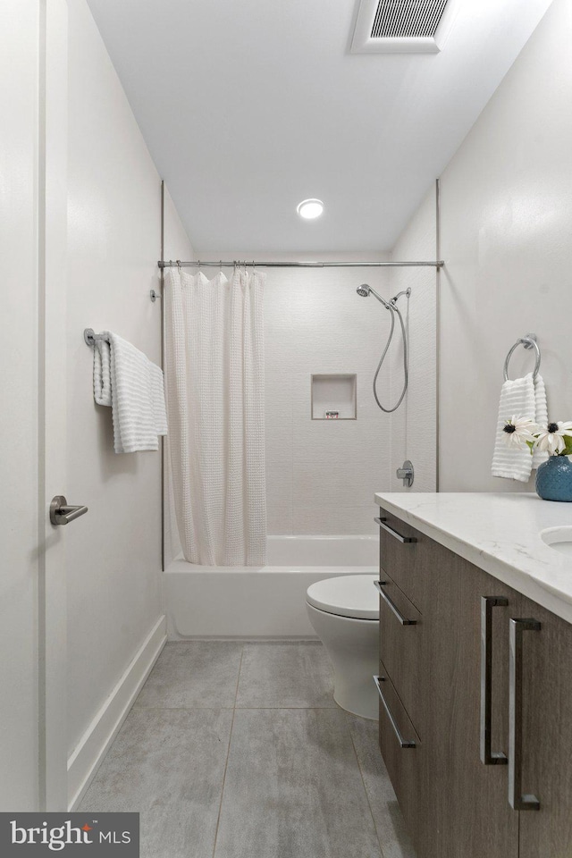 417 4th St SE Unit 2, Washington, DC 20003 - bathroom with shower / bathtub combination with curtain, vanity, and concrete flooring