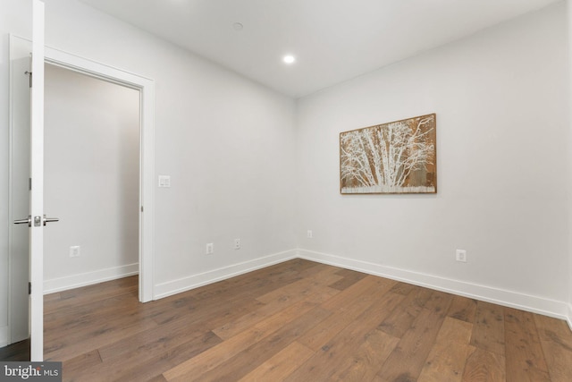 417 4th St SE Unit 2, Washington, DC 20003 - empty room with wood finished floors and recessed lighting