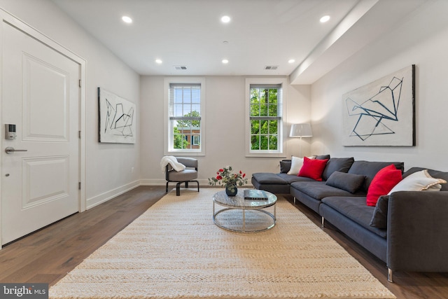 417 4th St SE Unit 2, Washington, DC 20003 - living area with wood finished floors and recessed lighting