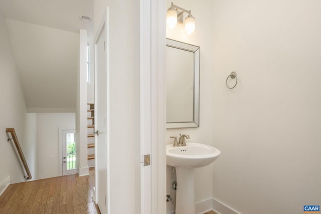 407 Fennel Rd, Crozet, VA 22932 - bathroom featuring wood finished floors and baseboards