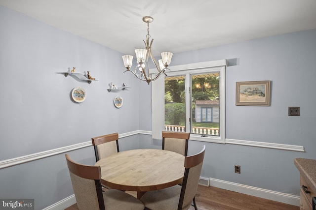177 Antietam Rd, Delran, NJ 08075 - dining room featuring a chandelier and wood finished floors