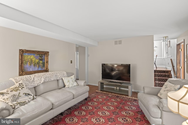 177 Antietam Rd, Delran, NJ 08075 - living room with baseboards and stairs