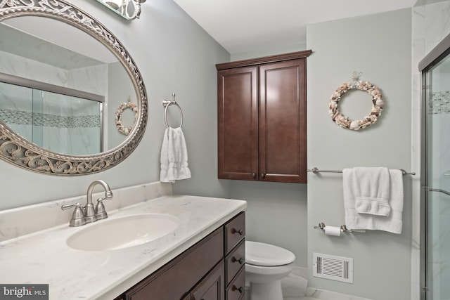 177 Antietam Rd, Delran, NJ 08075 - bathroom with a stall shower, vanity, and marble look tiles