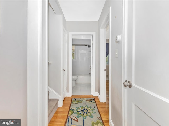 507 Kerwin Ct, Silver Spring, MD 20901 - corridor featuring light wood finished floors and stairway