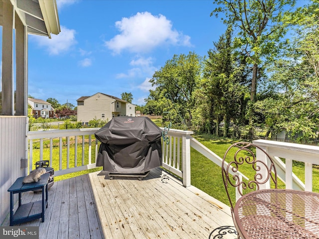 507 Kerwin Ct, Silver Spring, MD 20901 - wooden deck featuring grilling area and a yard