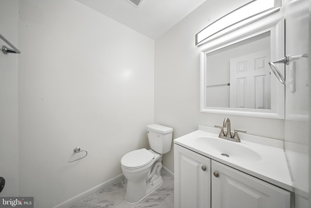 4362 Varnum Pl NE, Washington, DC 20017 - half bath featuring marble look tile flooring and vanity