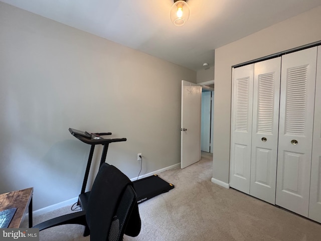 4146 Ferrara Ter, Woodbridge, VA 22193 - workout room featuring light carpet and baseboards