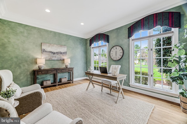 14000 Crossland Ln, Gaithersburg, MD 20878 - office space featuring wood finished floors, ornamental molding, and recessed lighting