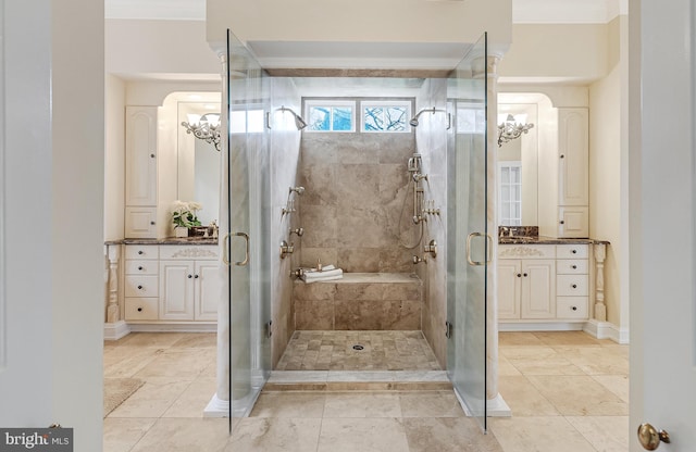 14000 Crossland Ln, Gaithersburg, MD 20878 - full bathroom featuring vanity and a stall shower