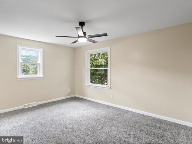 320 Valley View Ave, Keyser, WV 26726 - unfurnished room with plenty of natural light, ceiling fan, and carpet