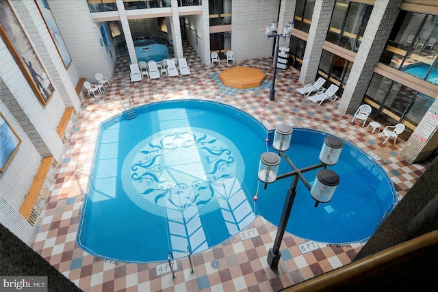 20160 Garrett Hwy Unit H708, Oakland, MD 21550 - indoor pool with a patio and a jacuzzi