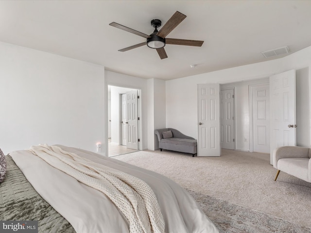 15164 Santander Dr, Gainesville, VA 20155 - bedroom featuring light colored carpet and ceiling fan