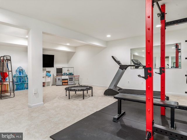15164 Santander Dr, Gainesville, VA 20155 - exercise room with recessed lighting and carpet