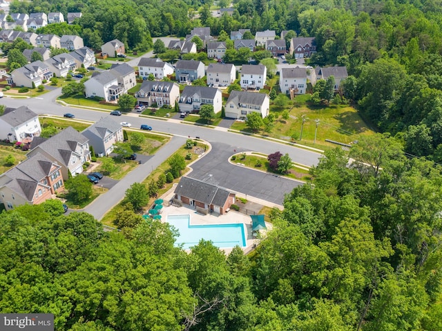 15164 Santander Dr, Gainesville, VA 20155 - aerial perspective of suburban area featuring a pool