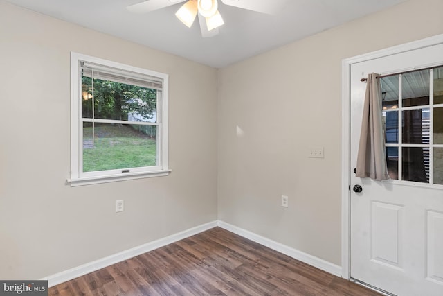1557 Fairview Ave, Langhorne, PA 19047 - unfurnished room with wood finished floors and ceiling fan