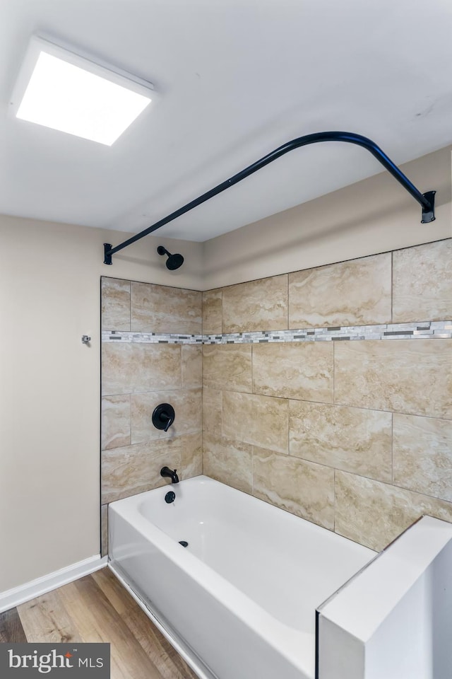 1557 Fairview Ave, Langhorne, PA 19047 - full bathroom with wood finished floors and shower / washtub combination
