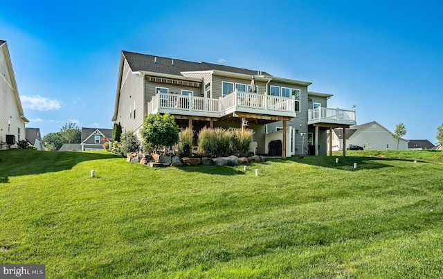 621 Thomas Penn Dr, West Grove, PA 19390 - rear view of property with a deck and a lawn
