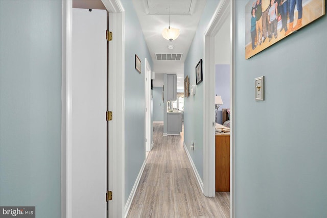 352 Ocean, Ocean Pines, MD 21811 - corridor with attic access and light wood-type flooring