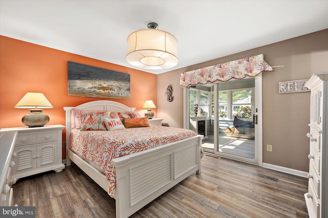 352 Ocean, Ocean Pines, MD 21811 - bedroom featuring access to outside and wood finished floors