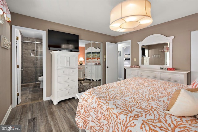352 Ocean, Ocean Pines, MD 21811 - bedroom featuring dark wood-style flooring and ensuite bathroom