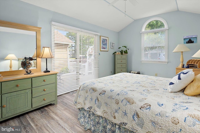 352 Ocean, Ocean Pines, MD 21811 - bedroom featuring light wood-style floors and lofted ceiling