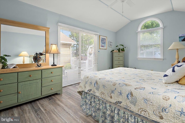 352 Ocean, Ocean Pines, MD 21811 - bedroom featuring wood finished floors and vaulted ceiling
