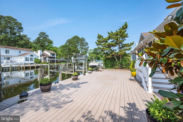 352 Ocean, Ocean Pines, MD 21811 - dock area with boat lift and a water view