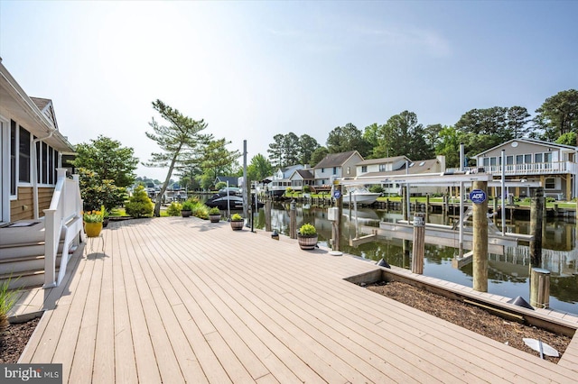 352 Ocean, Ocean Pines, MD 21811 - dock with a water view, boat lift, and a residential view