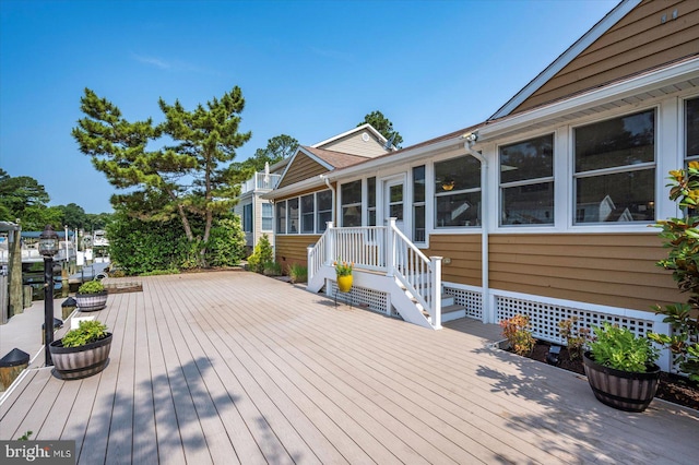 352 Ocean, Ocean Pines, MD 21811 - wooden deck with a sunroom
