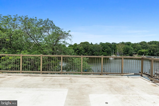 308 Forbes St Unit P, Annapolis, MD 21401 - view of patio with a water view and a forest view