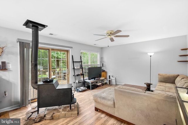 17391 Arrowood Pl, Round Hill, VA 20141 - living area with a ceiling fan and light wood-style floors