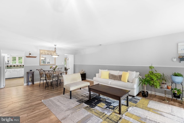 17391 Arrowood Pl, Round Hill, VA 20141 - living area with light wood finished floors and baseboards