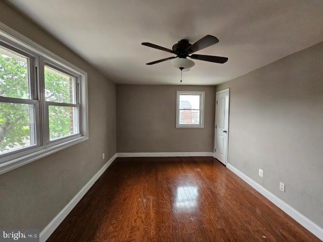 8400 Fayette St, Philadelphia, PA 19150 - empty room featuring wood finished floors and a ceiling fan