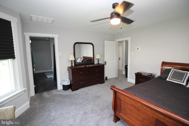 126 E Third St, Lansdale, PA 19446 - carpeted bedroom with ceiling fan and baseboards