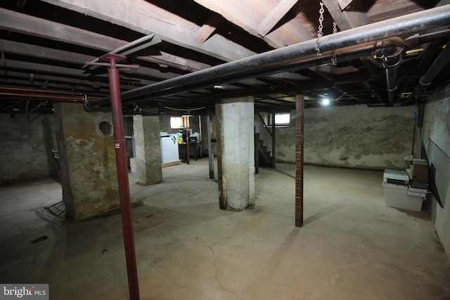 126 E Third St, Lansdale, PA 19446 - unfinished basement with stairs
