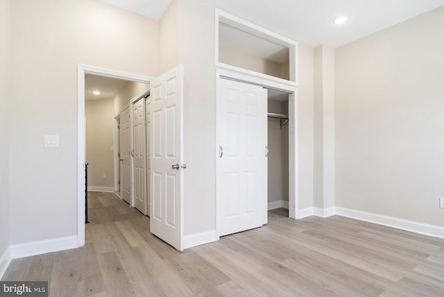 4136 Pennsgrove St, Philadelphia, PA 19104 - unfurnished bedroom featuring light wood-style floors, a closet, and recessed lighting