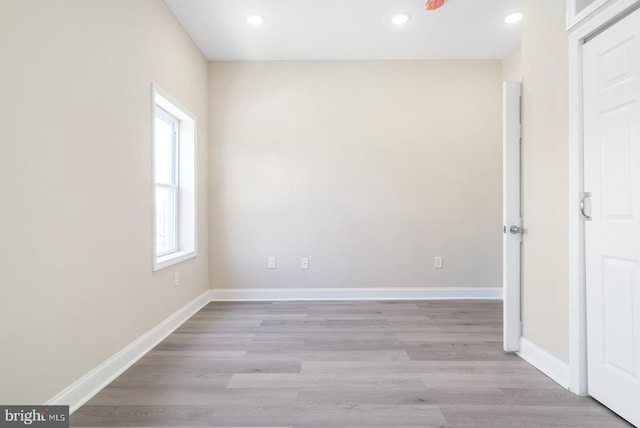 4136 Pennsgrove St, Philadelphia, PA 19104 - unfurnished room with light wood-type flooring and recessed lighting