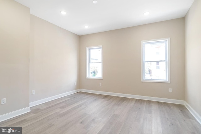 4136 Pennsgrove St, Philadelphia, PA 19104 - empty room featuring light wood-style floors and recessed lighting