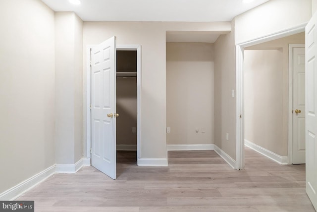 4136 Pennsgrove St, Philadelphia, PA 19104 - unfurnished bedroom featuring light wood finished floors, a closet, and recessed lighting