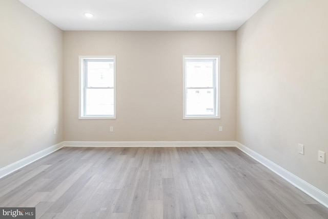 4136 Pennsgrove St, Philadelphia, PA 19104 - empty room with light wood-style floors and recessed lighting
