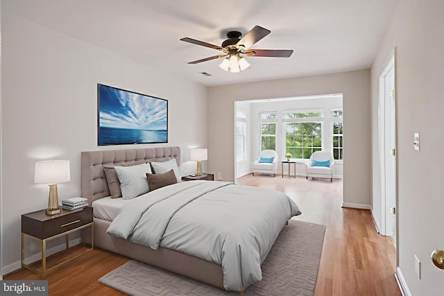 14608 Turara Ct, Haymarket, VA 20169 - bedroom featuring light wood-style floors and ceiling fan