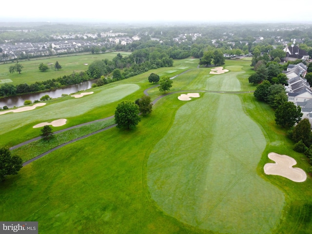 14608 Turara Ct, Haymarket, VA 20169 - aerial perspective of suburban area featuring a large body of water and a golf course
