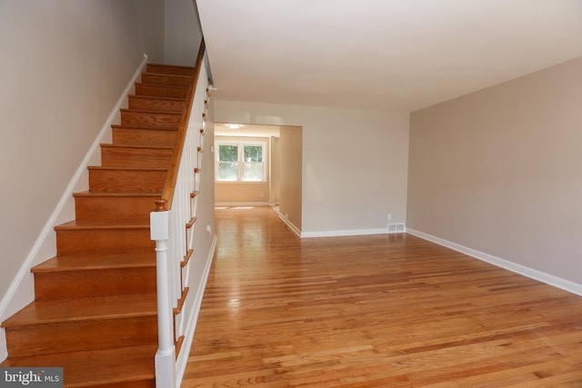 607 Briarcliff Rd, Upper Darby, PA 19082 - stairs with wood finished floors and baseboards