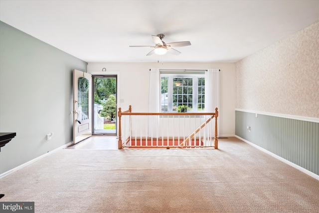 90 Scotts Cove Rd, Edgewater, MD 21037 - carpeted spare room with a ceiling fan and baseboards