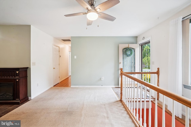 90 Scotts Cove Rd, Edgewater, MD 21037 - hallway with an upstairs landing and carpet floors