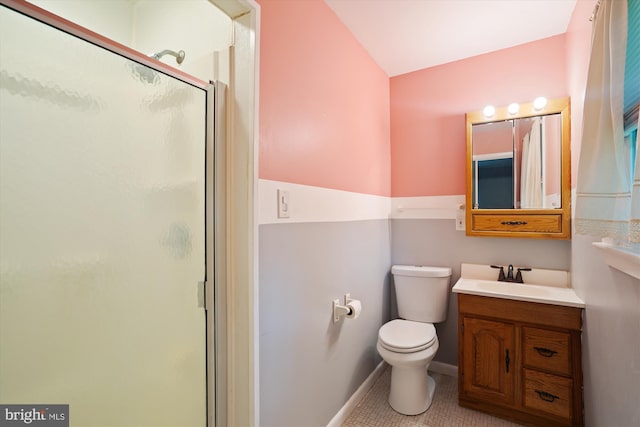 90 Scotts Cove Rd, Edgewater, MD 21037 - bathroom featuring a shower stall, vanity, and tile patterned floors